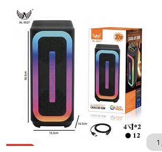 Caixa de som Bluetooth AL-3627 Com 12pcs