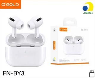 Fone de ouvido Bluetooth - Case para carregamento V5.4 - Acompanha cordinha anti perda FNBY3