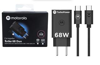 Carregador Motorola 68W Turbo Power Fonte USB/tipo c Cabo tipo c/Tipo-C |