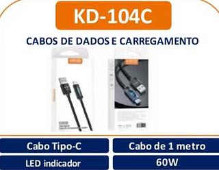 Cabo tipo c 1M com digital 60W KD104C