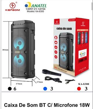 Caixa de som Bluetooth USB cartão memória KA8300