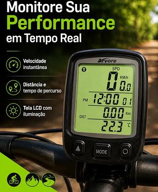 Velocímetro de Bike Lumi Magnético Ciclo Computador e Tempo Luz Noturna R48