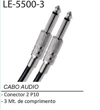 CABO AUDIO Conector 2 P10 3M LE5500 3M