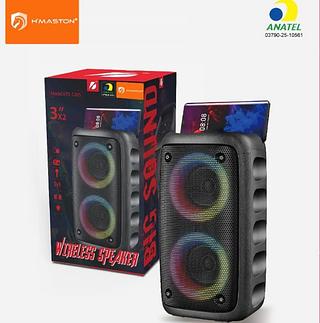 Caixa de som Bluetooth/USB/MicSD/Karaoke/ Aux in/RGB Flash light/FM Radio Dual 3 inch/2400mAh Acessories: USB charge cable 16*15.2*29.2 CM KTS1265