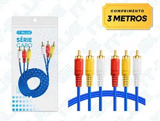 CABO DE ÁUDIO E VÍDEO - Conector 3 RCA - 3M LE1013T