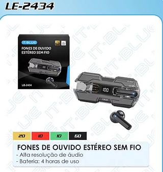 Fone de ouvido estéreo sem fio LE-2434