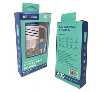 CARREGADOR TIPO-C 5.1A DUAL USB + CABO - ALTOMEX