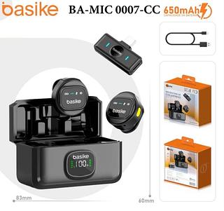 Microfone Sem Fio Profissional tipo c com 2microfone com digital Com Estojo Magnético Recarregável Botão Redondo /tipo c BAMIC0007