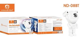 Projetor galáxia astronauta Com Bluetooth ND08BT Com 30pcs