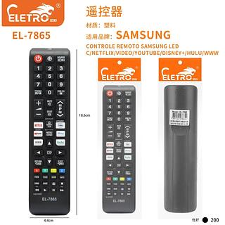 CONTROLE REMOTO SAMSUNG LED C/NETFLIX/VIDEO/YOUTUBE/DISNEY EL-7865