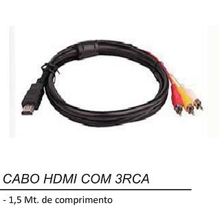 CABO HDMI COM 3RCA KAHDM