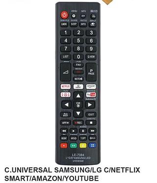 L'G/S*AMSUNGLED univeraal C.UNIVERSAL SAMSUNG/LG C/NETFLIX SMARTIAMAZON/YOUTUBE LE7384