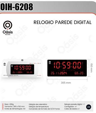 Relógio de parede digital OIH-6208