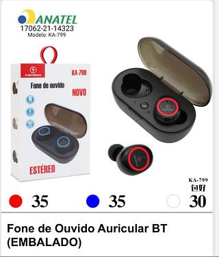 Fone sem fio Bluetooth KA799