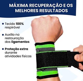 Munhequeira Ortopédica Velcro Ajustavel Tendinite Dor Pulso Cor Preto Tamanho Único