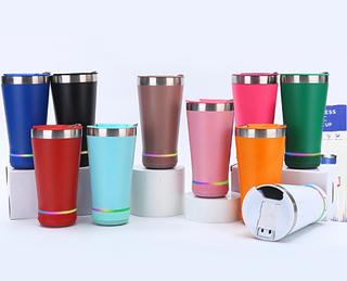 Copo térmica com caixa de som de Bluetooth 420ML