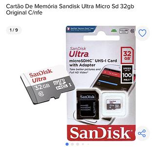 cartao de memoria sandisk 32giga original