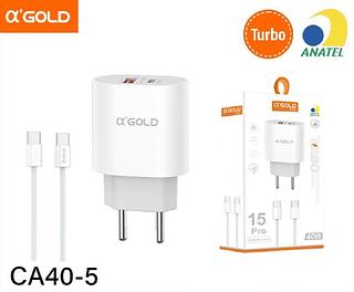 Kit carregador TIPO-C para TIPO-C - Dedicado a 1P15（苹果15专用） - Turbo PD + QC4.0 - 40W CA405