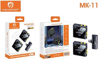 Microfone lapela sem fio Tipo c com dois microfone MK11