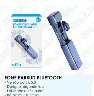 Fone sem fio com borrachinha LE2433